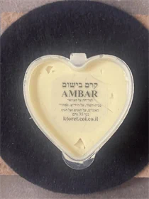 קרם בישום אמבר AMBAR, אריזת לב משקל 35 גרם